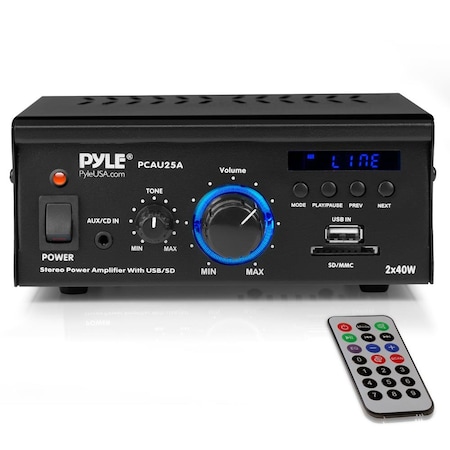 Pyle Pyle Mini 2 Ch Amp W/Usb, PCAU25A PCAU25A